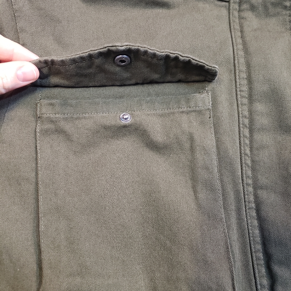 NWT Nine West Olive Green Cargo Utility Jacket Size XL - Picture 10 of 16